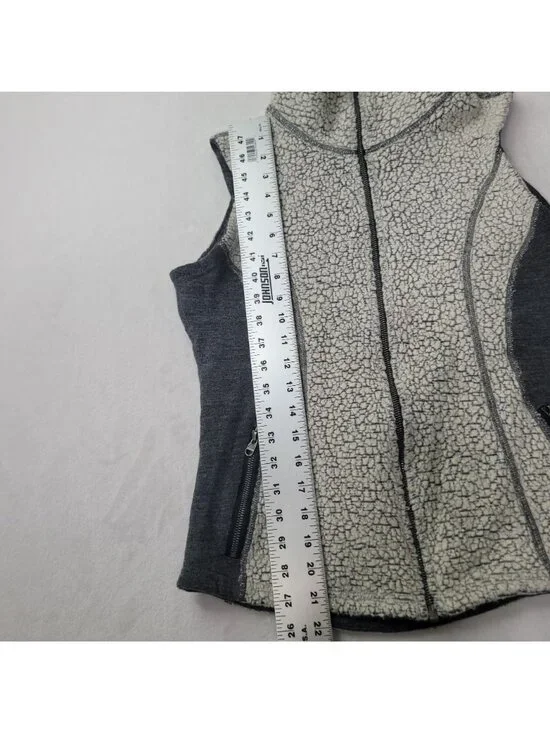 Kuhl Women's Gray Sherpa Fleece Zip-Up Vest Size S - Picture 8 of 12